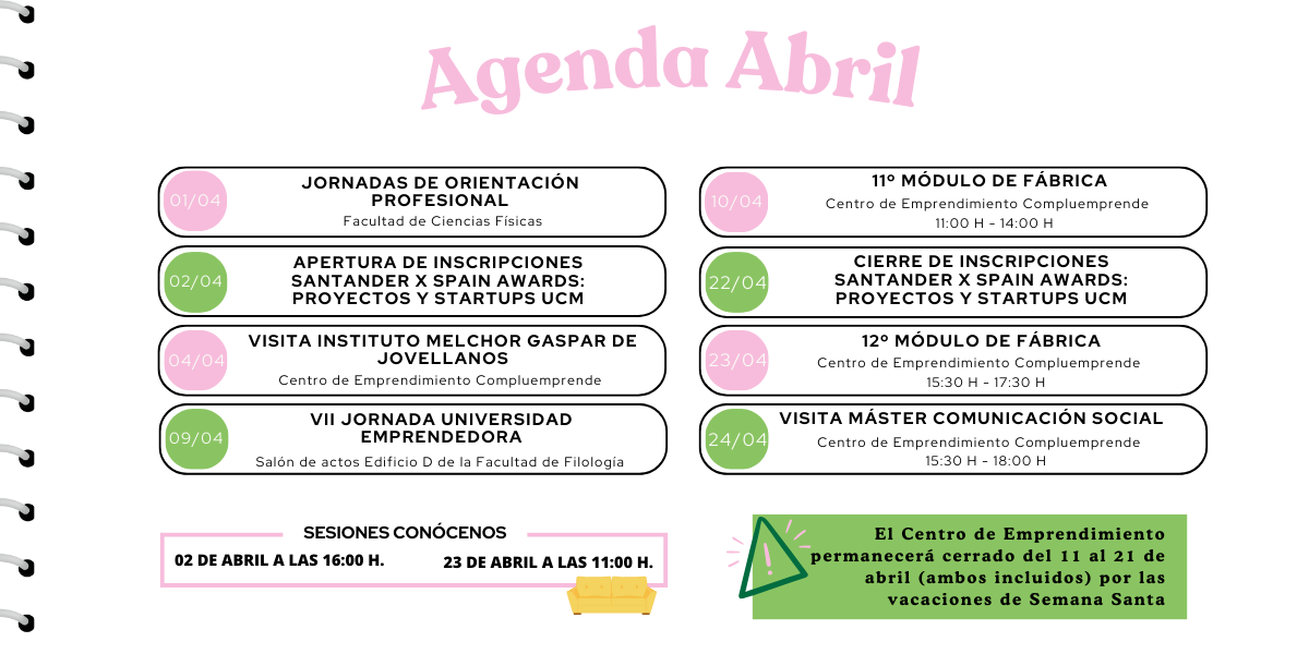 Agenda Abril 